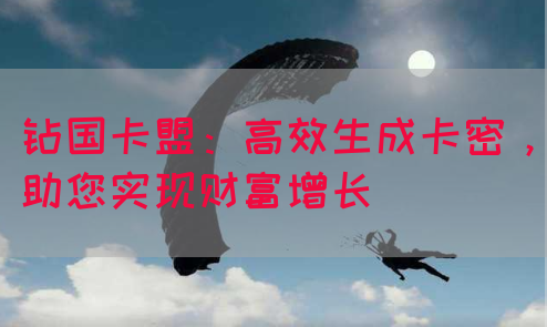 钻国卡盟：高效生成卡密，助您实现财富增长