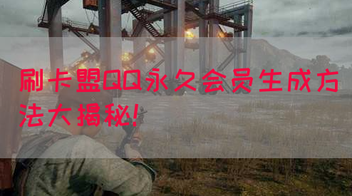 刷卡盟QQ永久会员生成方法大揭秘！