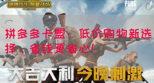 拼多多卡盟：低价购物新选择，省钱更省心！