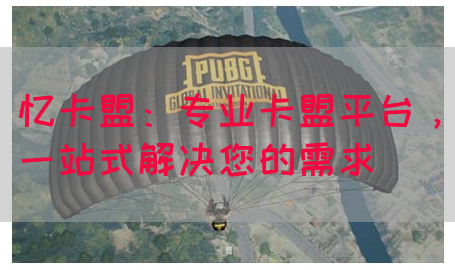 忆卡盟：专业卡盟平台，一站式解决您的需求