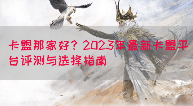 卡盟那家好？2023年最新卡盟平台评测与选择指南